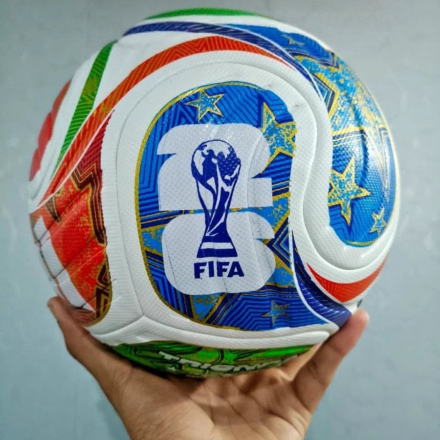 TRIONDA FIFA World Cup 2026 Replica Soccer Ball - Size 5 Official Match Style Football with Colorful Star Design